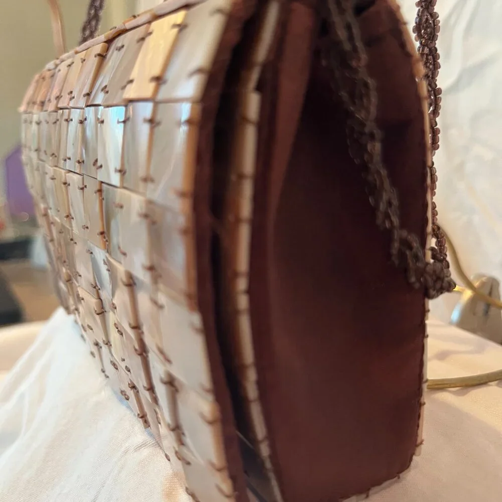 Uno Alla Volta -- Mother of Pearl Tiled Clutch -- New with Tags - Picture 2 of 11